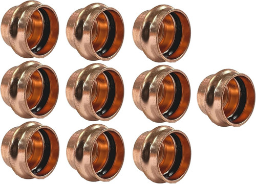 (10-Pcs) Plumbing 3/4" Press X Press End Cap Pressure Copper Fittings