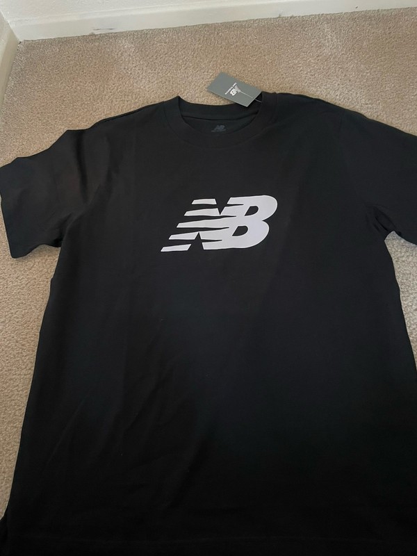 *BRAND NEW* Men New Balance Std Fit Logo Cotton T-shirt Black Sz X-Large