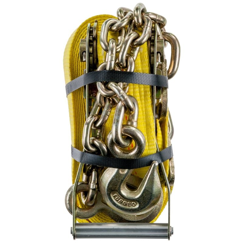 Keeper - 2" x 27' Heavy Duty Ratchet Tie-Down with Chain End and Grab