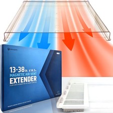 Powerful Magnetic Air Vent Extender for Floor Under Furniture - Sturdy FRONT