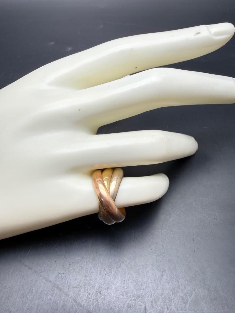 Authentic Cartier 18k Gold Trinity Rolling cir.1997 Ring. | eBay