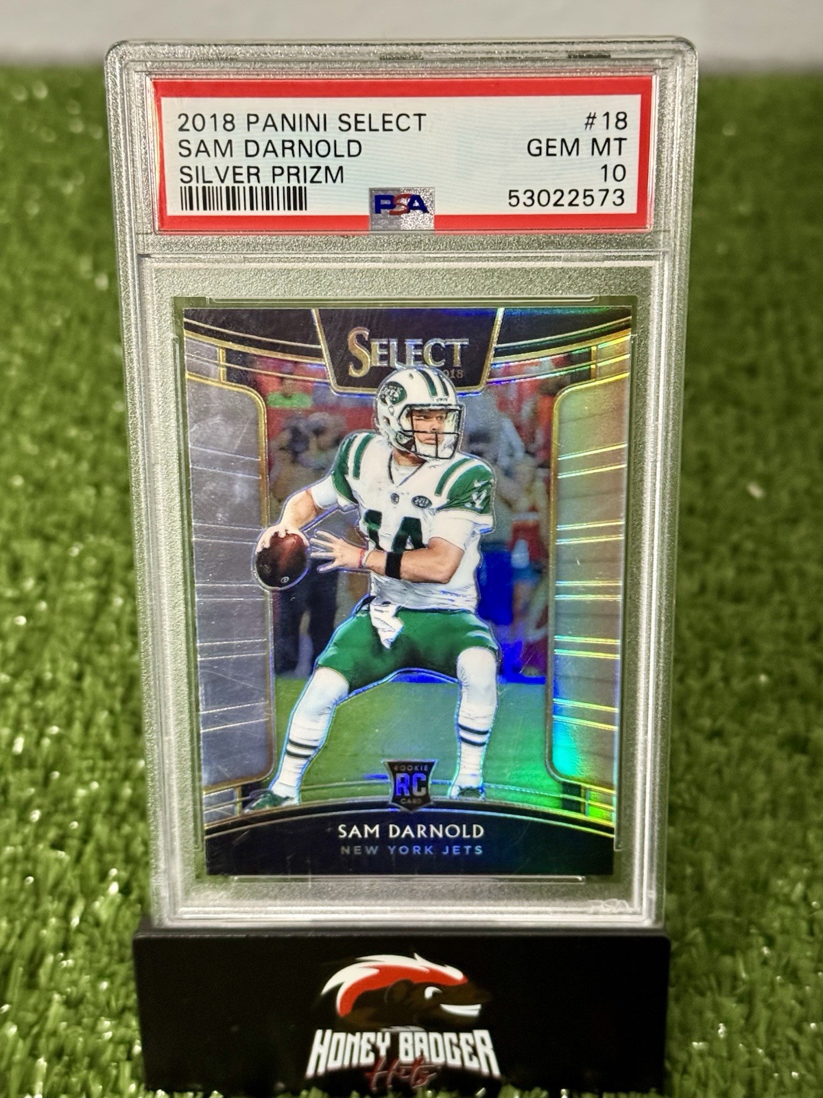 2018 Panini Select Sam Darnold Silver Prizm PSA 10 Rookie RC Concourse #18