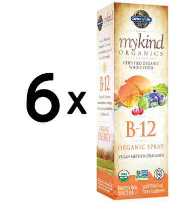 6 x Garden of Life Mykind Organics B-12 Organic Spray, (316,06 EUR/kg)