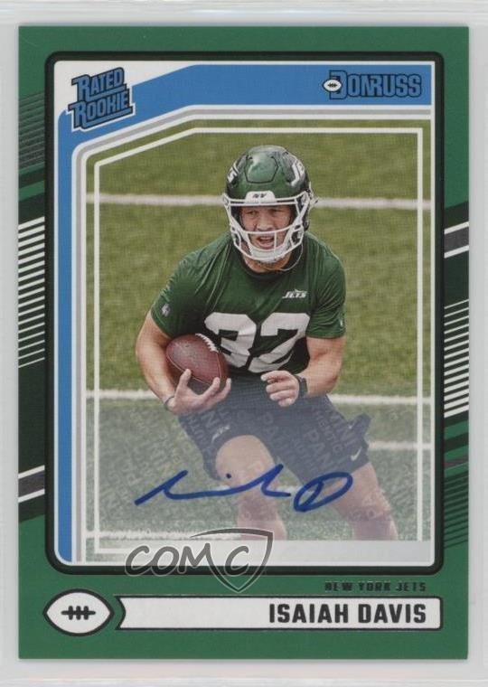 2024 Panini Donruss Rated Green Isaiah Davis #386 Rookie Auto RC 10yu