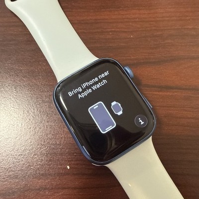 Apple Watch Series 7 45mm Blue Aluminum Case with Abyss Blue MKN83LL/A Fix Parts
