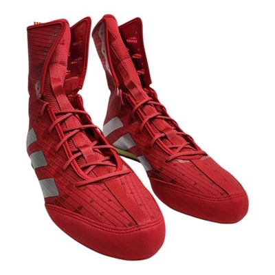 Adidas Box Hog 4 Men's Size 9 Lucid Red White Boxing Shoes IH2732 