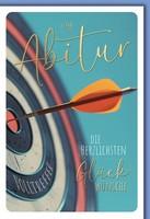 Abitur GlüCkwunschkarte Mit Briefumschlag Dartscheibe