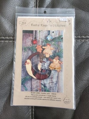 Reets' Rags to Stitches MANY MINI YEARS AGO Uncut mini primitive doll patterns