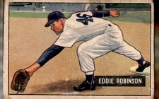 1951 Bowman #88 Eddie Robinson - crease (sku:2626)