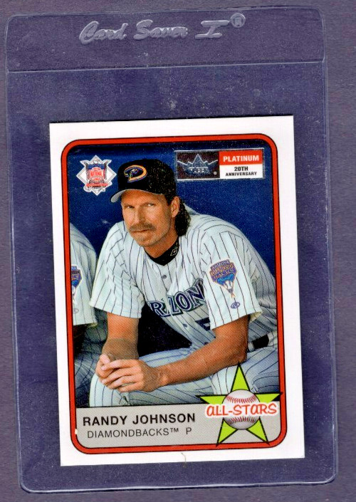 2001 FLEER PLATINUM EDITION FOIL PARALLEL #296 RANDY JOHNSON ALL STAR SSP #/21