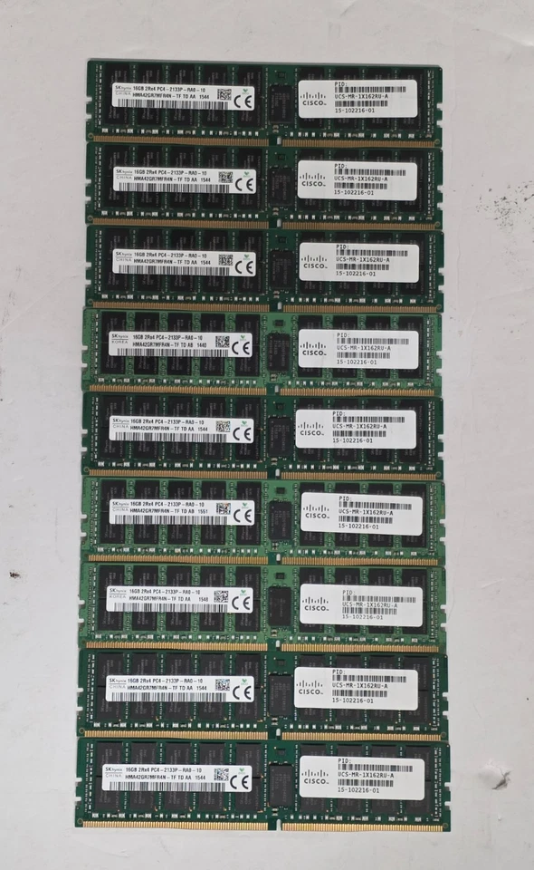 [Lot 9x 16GB]Hynix HMA42GR7MFR4N-TF PC4-2133P RDIMM Server Memory - Image 1 of 1