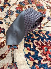 Oscar de la Renta Men’s Gray Red Geometric Diamond Dress Necktie Classic