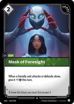 Riftbound Mask of Foresight (60/353) Origins NM FOIL