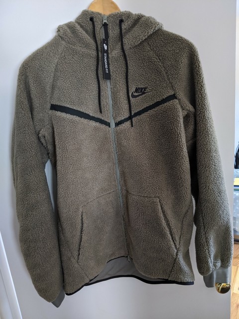 Nike Sportswear Tech Fleece Sherpa Windrunner Hoodie Size Large Aq2767-004 L for sale online | eBay