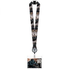 Black Panther Avenger Logo Lanyard Keychain Multi-Color