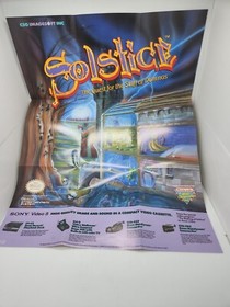 Solstice: The Quest for the Staff of Demnos Nintendo NES Complete w/Poster CIB