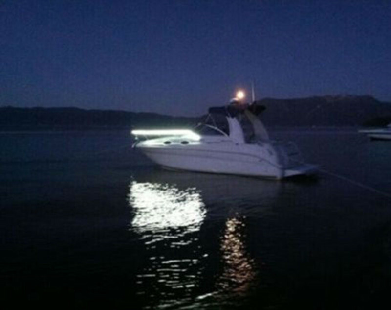 Boat Pole Lights LED Boat Deck Lights - Waterproof 12V White Strip Kit For Bow, Trailer, Pontoon Marine Use Boat Trailer Led Light Kit - Foto 2