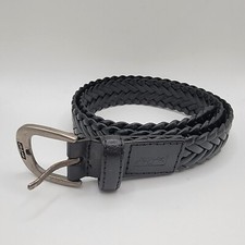 Levi's Belt Boys M 26-28 Black Braided Classic Belt Faux Leather