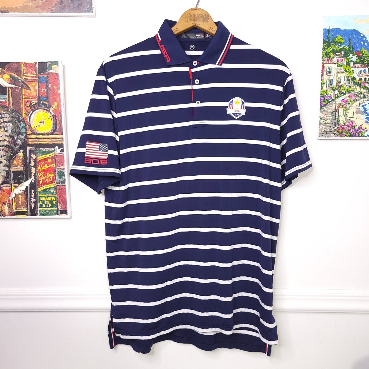 トップス RLX 2018 U.S. Ryder Cup Team Polo Women's RLX Ralph Lauren 2018 Ryder Cup Polo Shirt Golf