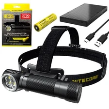 Nitecore HC35 Rechargeable Headlamp w/ Battery and NB5000 Powerbank 5,000mAh