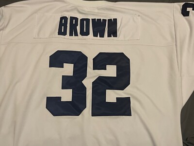 CLEVELAND BROWNS JIM BROWN #32 Gridiron Greats Stitch Signature Sz