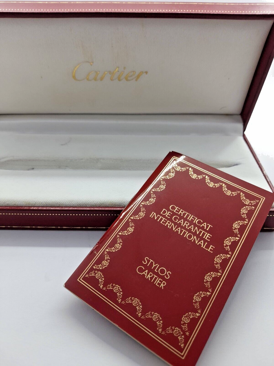 Cartier Original Pen Box With International Warranty Booklet | eBay