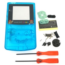 GBC Nintendo Game Boy Color Replacement Housing Shell Screen Blue Mario USA 