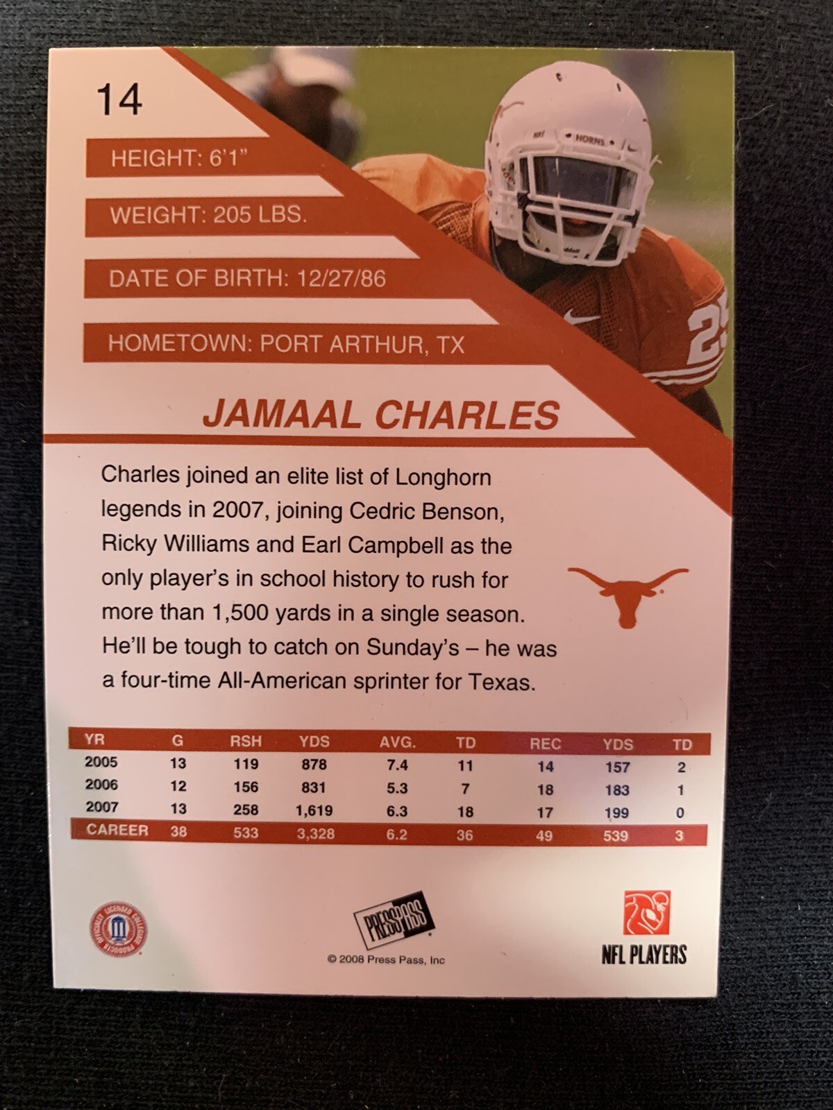 2008 Press Pass SE 14 Jamaal Charles RC For Sale Online EBay 2008-press-pass-se-14-jamaal-charles-rc-for-sale-online-ebay