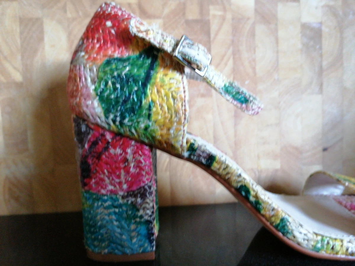 Straw hotsell heeled sandals