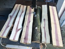Six Red Cedar Live Edge Wood Slabs Rustic Woodwork Planks 10 inches For Crafts