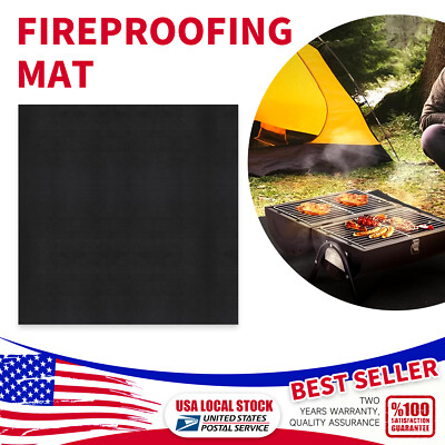 11sqft Fireproof Fireplace Hearth Rug Nonslip Protection Mat Floor Resistant