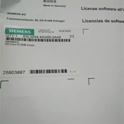 6SL3054-4AG00-2AA0 1PCS Neu SIEMENS SINAMICS SD-Card 512MB 6SL3054-4AG00-2AA0