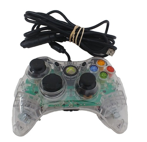 Xbox 360 Clear Remote PL-3702 Controller Afterglow Wired Blue LED