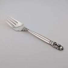Georg Jensen Acorn Sterling Silver Salad Fork - 6 5/8" - No Monograms