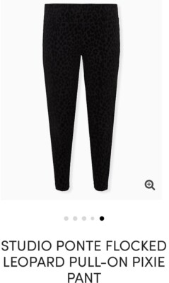 Torrid 2x 18/20 Plus Size Black Leopard Pixie Pants Size 2 Fits Like A 1x