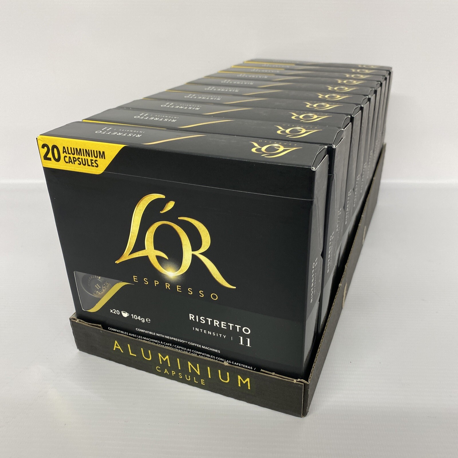 L'OR Nespresso* Compatible Capsules 11 Ristretto 20 Packs 200 Coffee Pod BB09/21