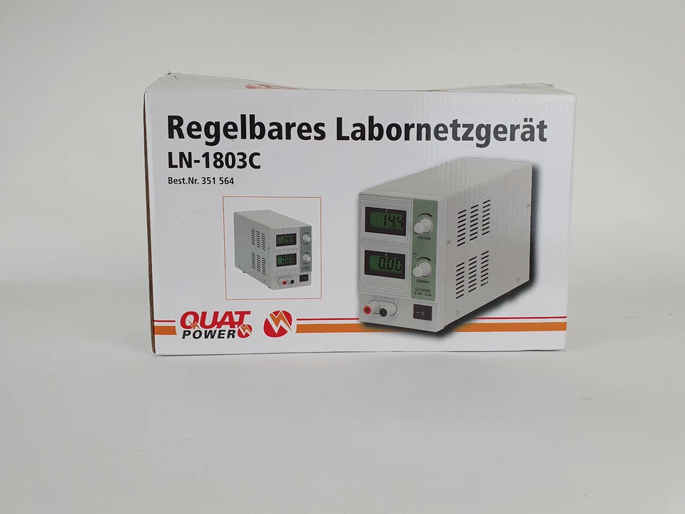 QuatPower Regelbares Labornetzgerät LN-1803C, 0...18 V-/0...3 A - Bild 2 von 4