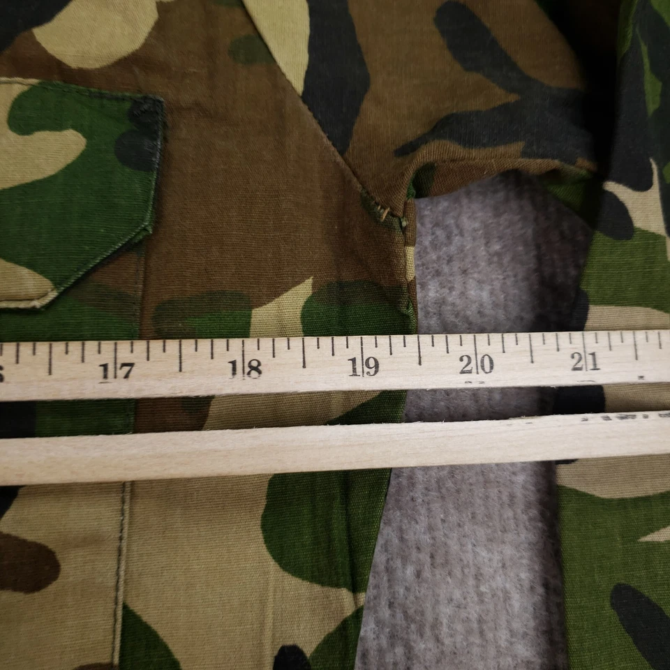 Camisa Camuflada Vintage Ranger Woodland Para Hombres Mediana Verde Marrón Hipster Caza Retro Foto 3 de 4