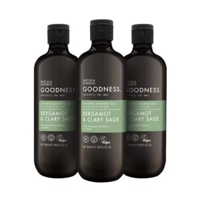 Baylis & Harding Goodness Men's Bergamot & Clary Sage Natural Shower Gel 500 ...