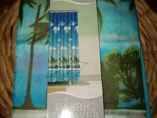 Beach PALM TREES FABRIC SHOWER CURTAIN 70 X 72 INCH
