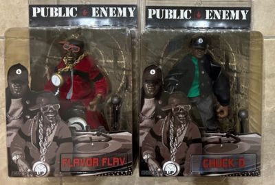 SET LOT 2 Mezco Public Enemy CHUCK D & FLAVOR FLAV Rap Stars