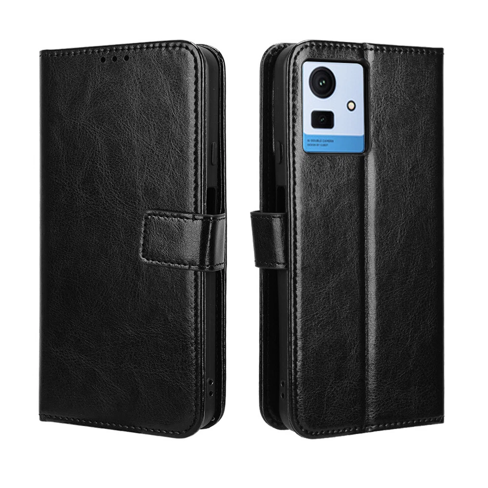 For Cubot Note 50 / Note 21 Crazy horse Skin Magnetic Flip Leather Wallet Case - Image 3 of 4