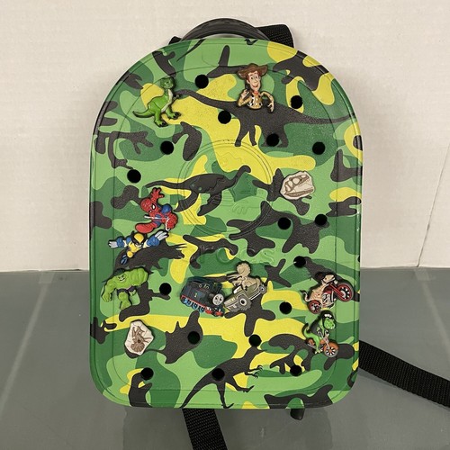 RARE Crocs Green Dinosaur Camouflage 
