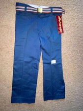 VTG 80S NEW BOYS KIDS 27 X 22 BLUE WRANGLER DRESS PANTS SLACKS