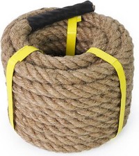 Aoneky Jute Rope 1 inch 48 Feet Twisted Hemp Rope for Crafts Climbing Anchor NEW