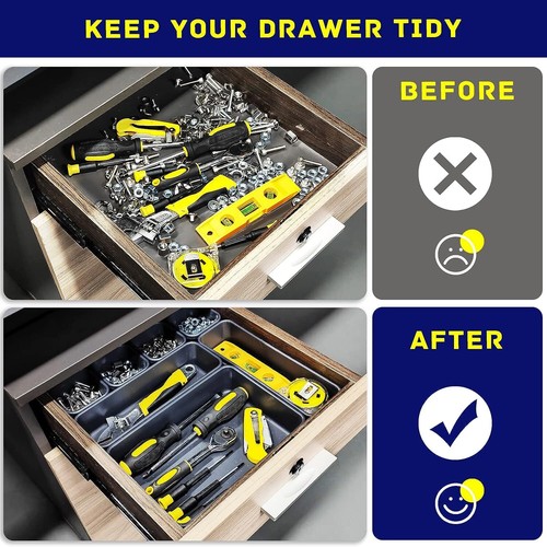 Tool Box Organizer Tray Divider for Garage Tool Storage Rolling Tool Chest 47pcs - Picture 4 of 11