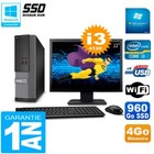 PC DELL 3020 SFF Bildschirm 22 " Core I3-4130 RAM 4Go Festplatte 960 GB SSD Wifi
