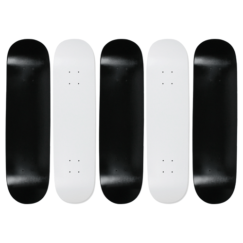 5 mazzi di skateboard vuoti bianco e nero 8,5" + nastro adesivo - Foto 2 di 3