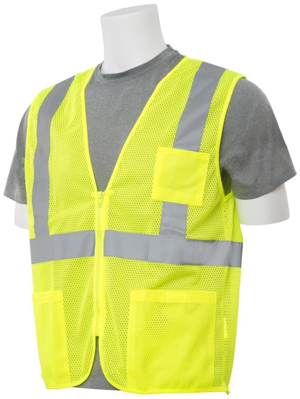 Delta Plus S363p Class 2 Zipper Mesh Vest With Pockets Hi Viz Lime / 5xl wel616 image 3