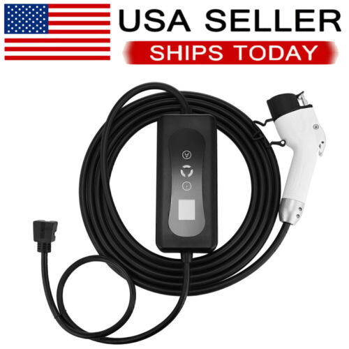 20FT Adjustable Current EV Charger 16A Electric Car NEMA6-20 EVSE 110V-220V C